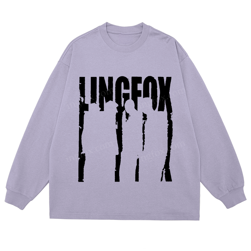 LINGFOX Silhouette - Classic Unisex Fit Cotton Long Sleeve Tee