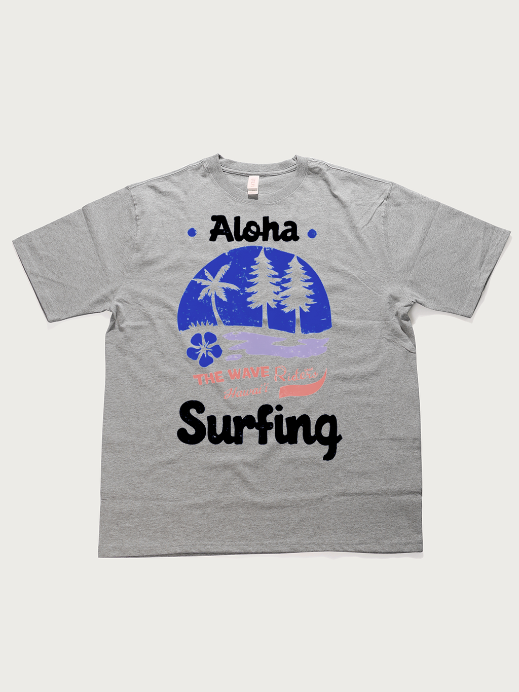 Aloha Hawaii Surfing - Unisex Retro Cotton Short Sleeve T-Shirt