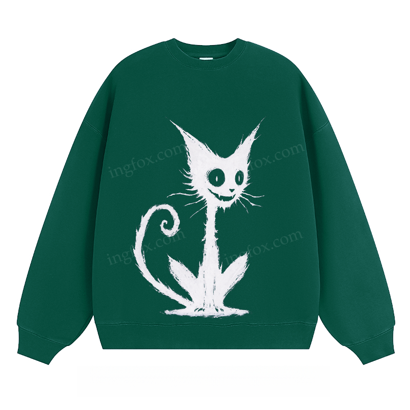 Whimsical Black Cat - Classic Unisex Fit Crewneck Sweatshirt