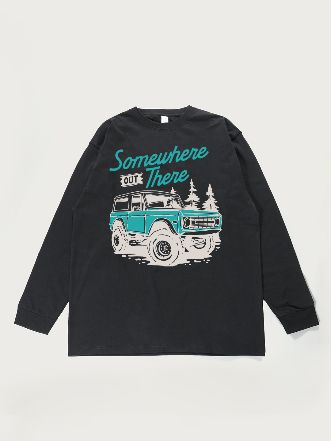 Somewhere Out There Off-Road - Unisex Retro Cotton Long Sleeve T-Shirt
