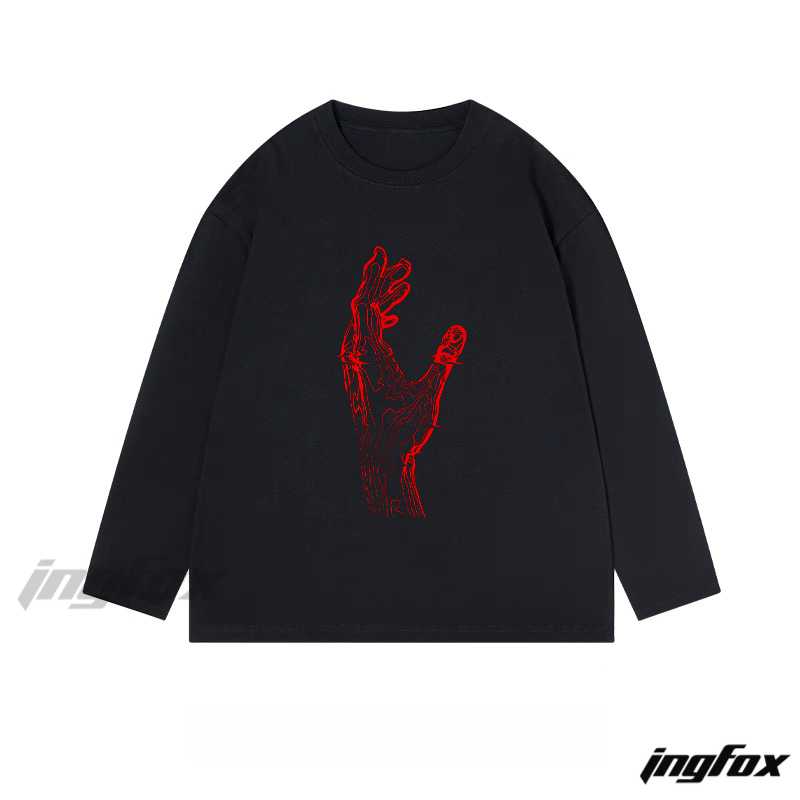 Line - Art Hand - Classic Cotton Long Sleeve Tee