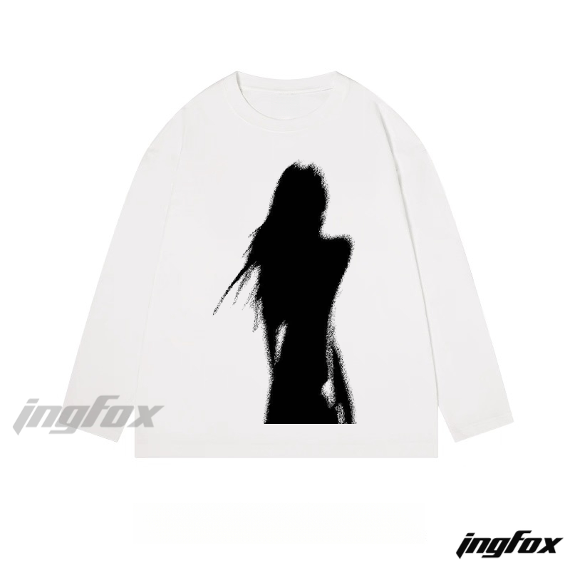 Silhouette of a Figure - Classic Cotton Long Sleeve Tee