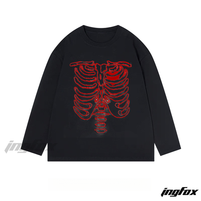 Ribcage Graphic - Classic Cotton Long Sleeve Tee