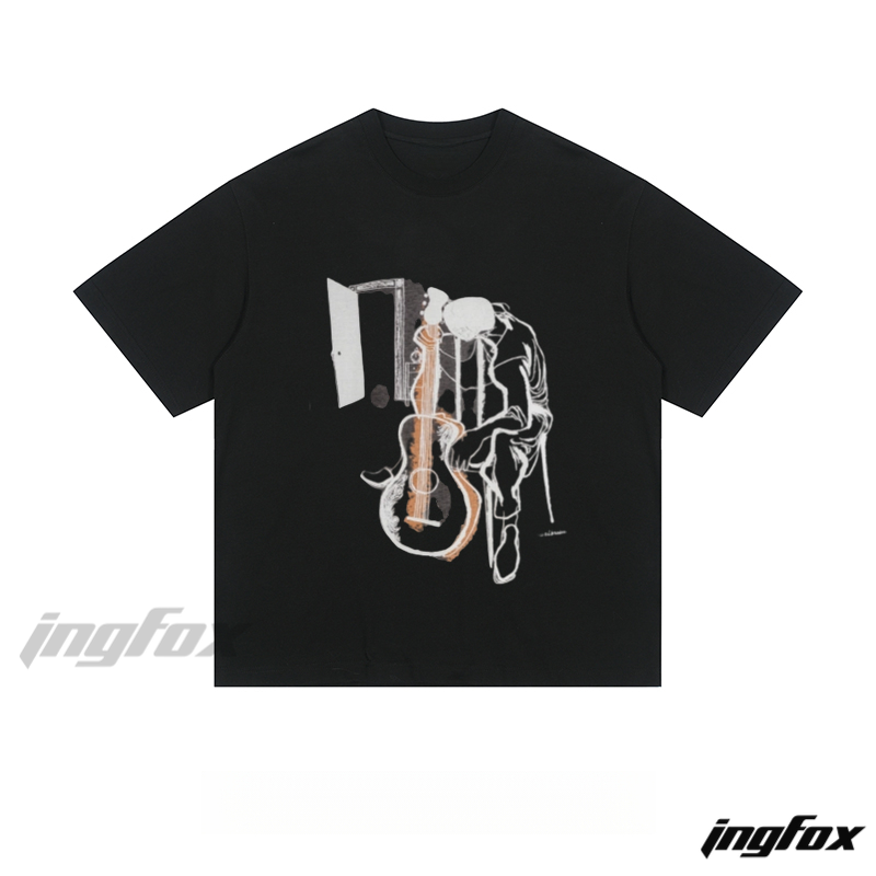 Musician & Guitar Art - Loose Fit Short Sleeve T - Shirt