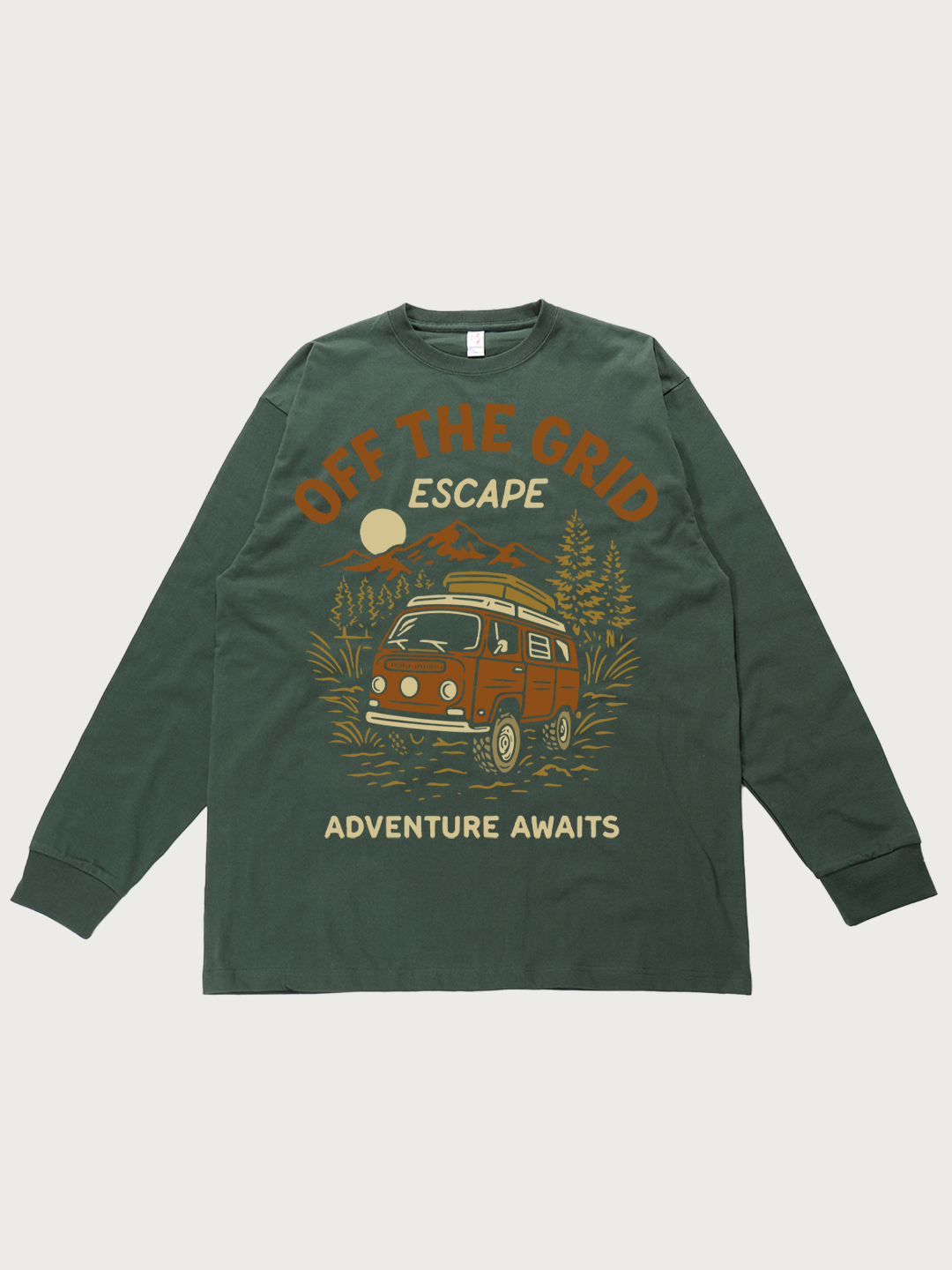 Off The Grid Escape Adventure Awaits - Unisex Retro Cotton Long Sleeve T-Shirt