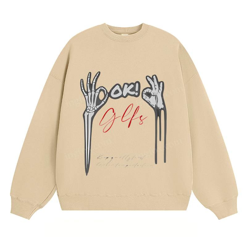 OK! Glfs Skeleton Hand - Classic Unisex Fit Crewneck Sweatshirt