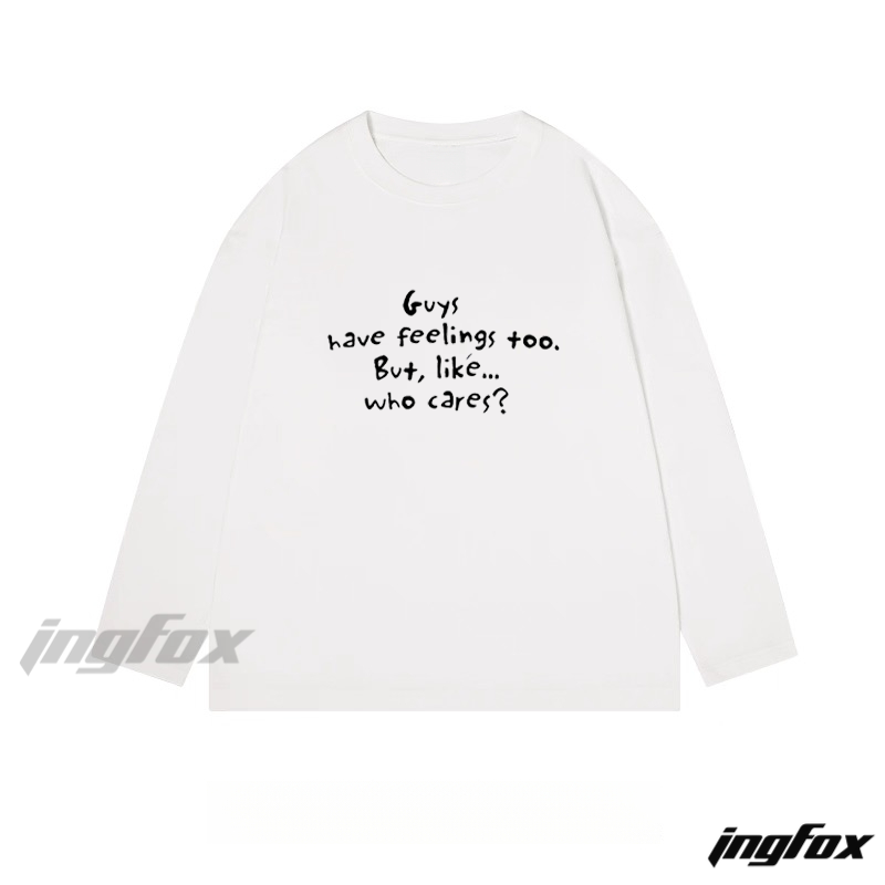 Humorous Text Graphic - Classic Cotton Long Sleeve Tee