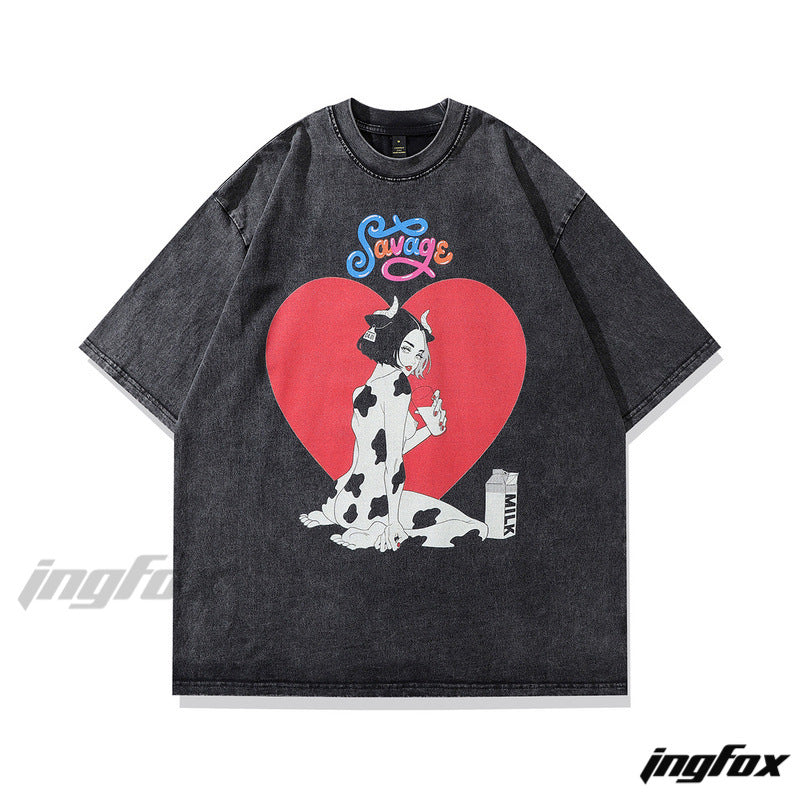 Savage Cowgirl - Vintage Washed Oversized T-Shirt