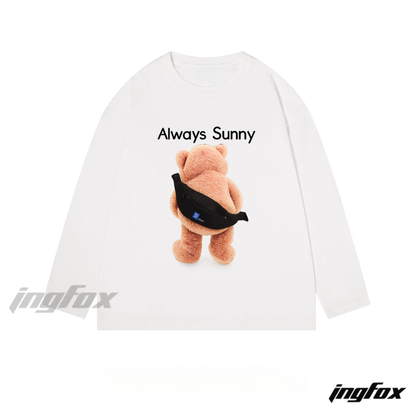 "Always Sunny" Teddy Bear - Themed Classic Cotton Long Sleeve Tee