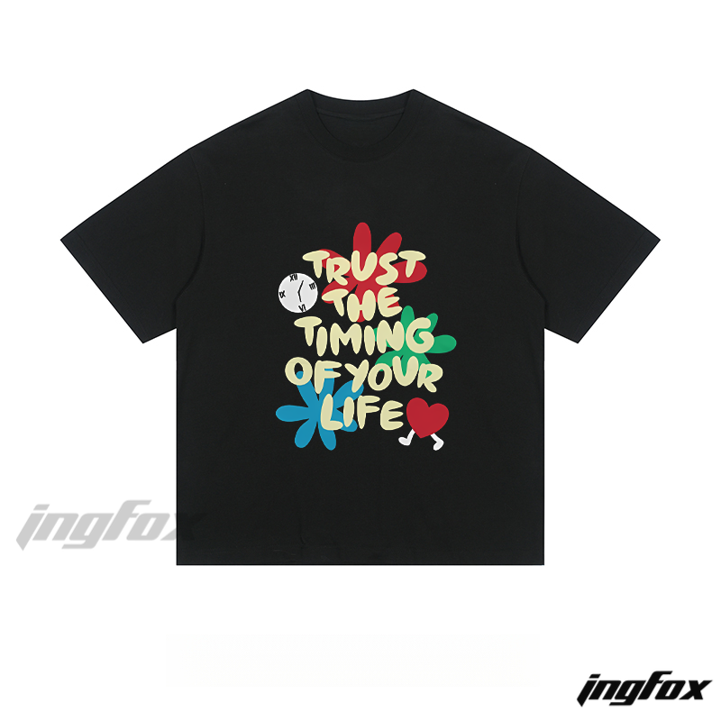 Positive Vibes "TRUST THE TIMING OF YOUR LIFE" - Loose Fit Short Sleeve T-Shirt