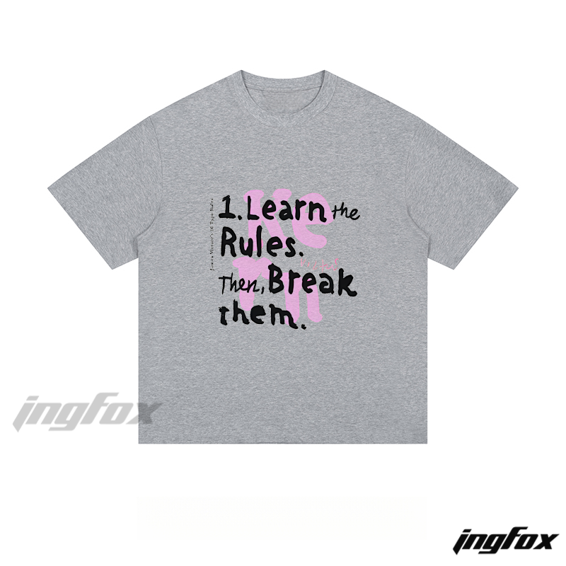 Rule - Breaking Inspirational Text - Loose Fit Short Sleeve T-Shirt