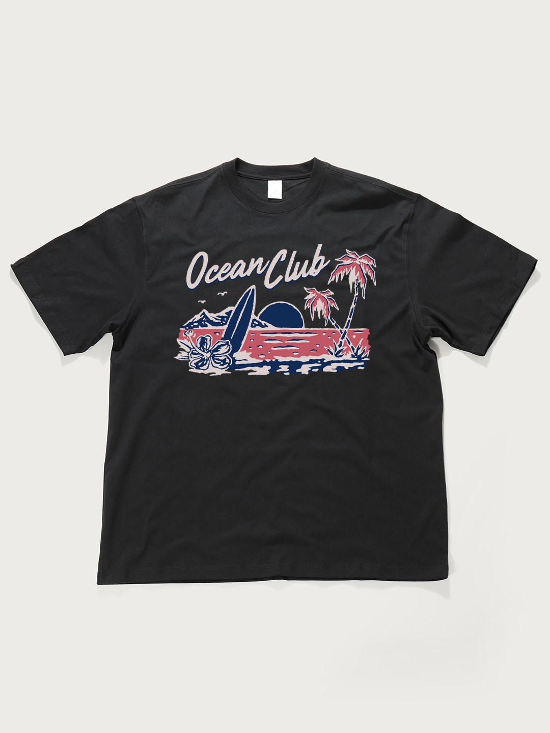 Ocean Club Beach - Unisex Retro Cotton Short Sleeve T-Shirt