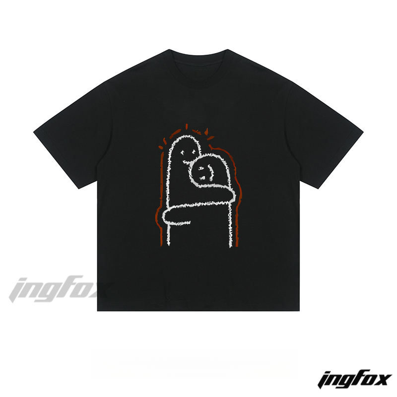 Hugging Doodles - Loose Fit Short Sleeve T - Shirt