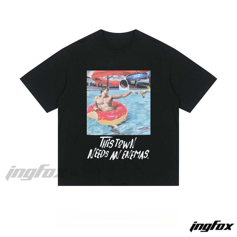 Poolside Scene & Slogan - Loose Fit Short Sleeve T-Shirt