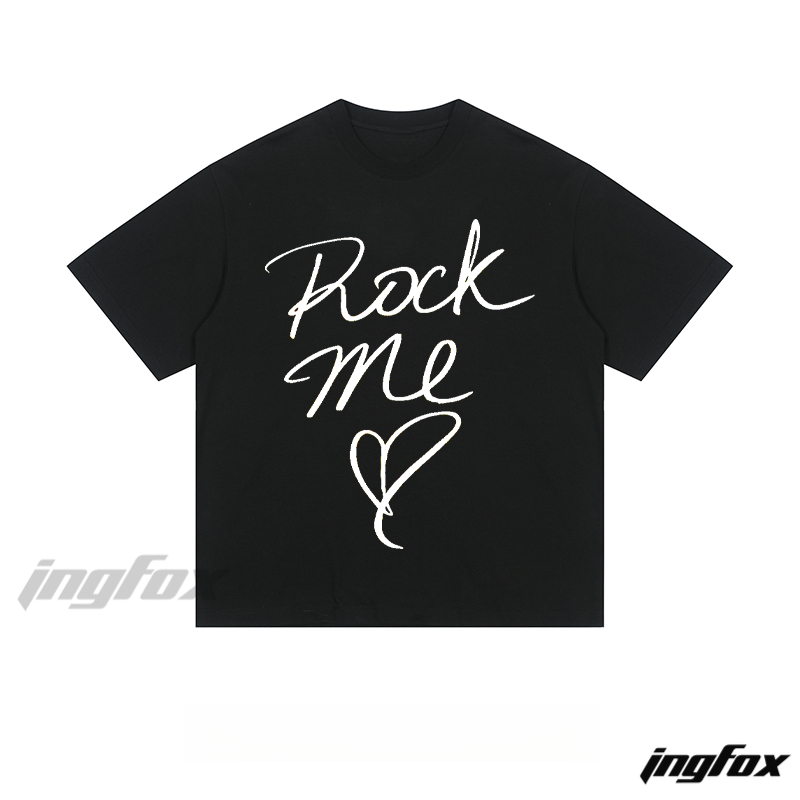 Romantic Rock Script - Loose Fit Short Sleeve T - Shirt