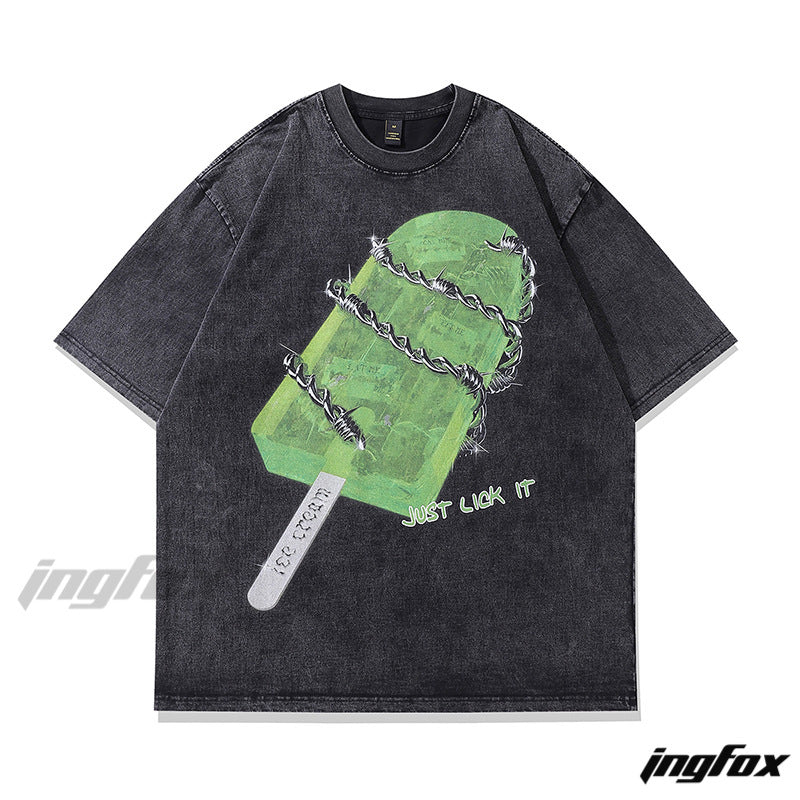 Rebel Ice Pop Vibe - Vintage Washed Oversized T-Shirt