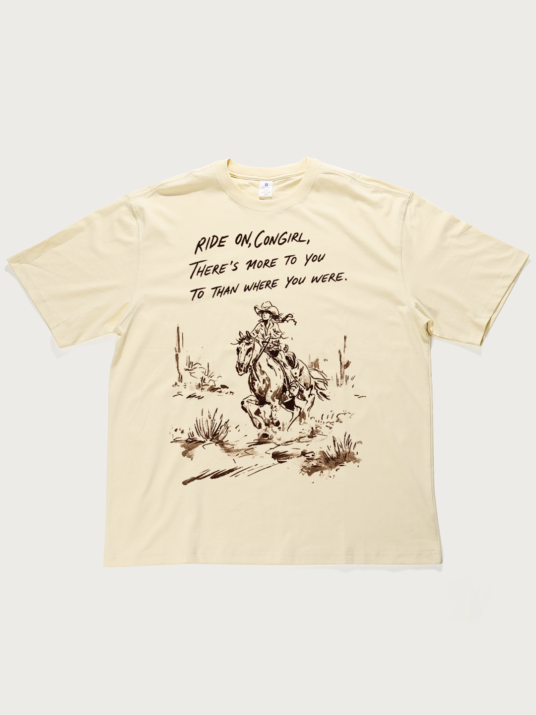 Ride On, Cowgirl - Unisex Retro Cotton Short Sleeve T-Shirt