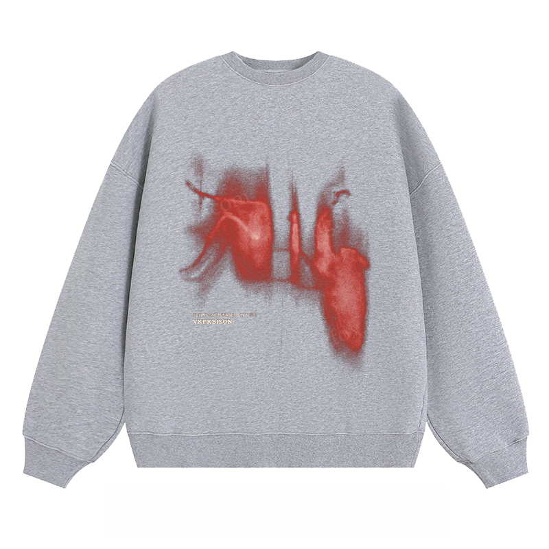 Artistic Red Graphic - Classic Unisex Fit Crewneck Sweatshirt