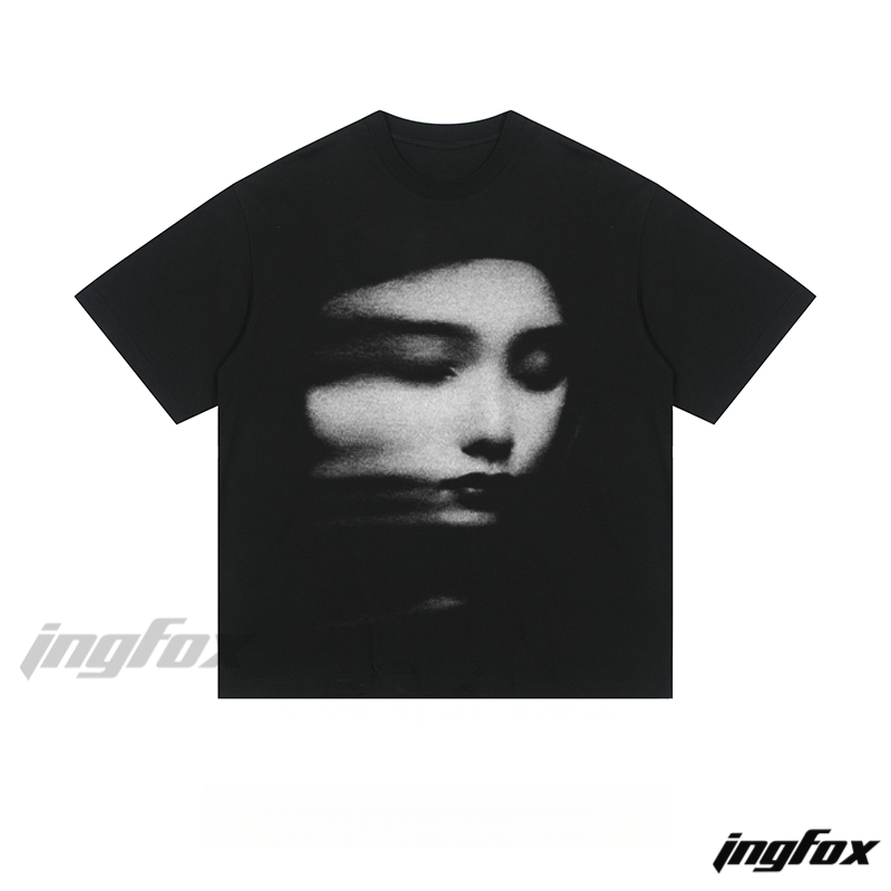 Blurred Portrait - Loose Fit Short Sleeve T - Shirt