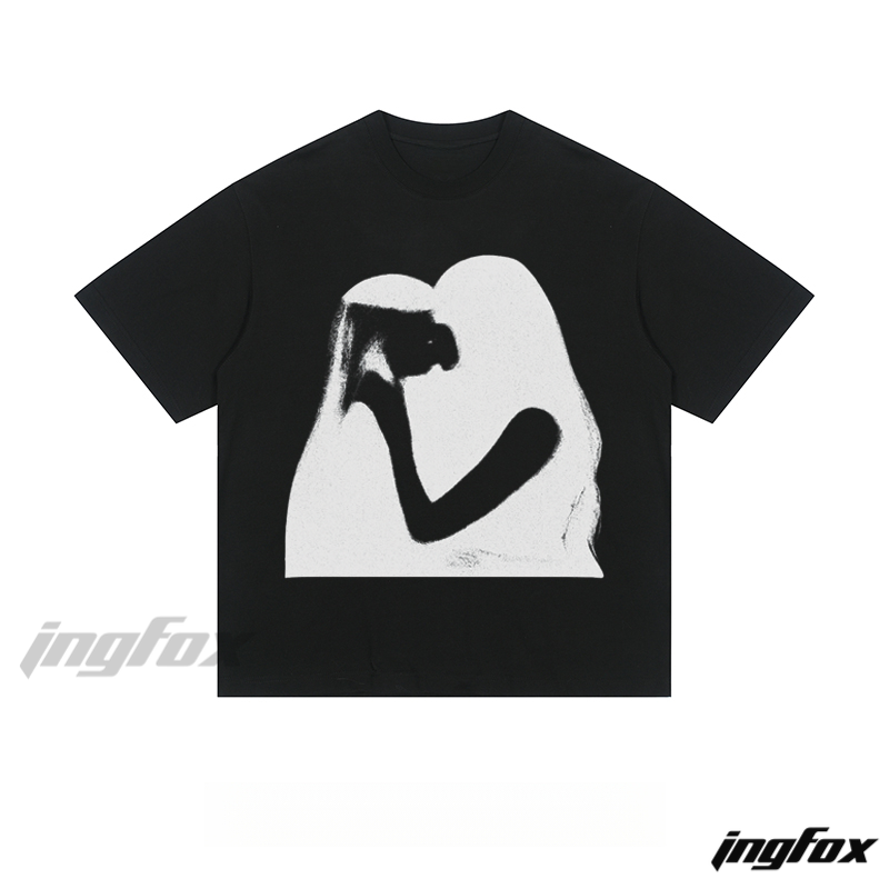Abstract Silhouette - Loose Fit Short Sleeve T - Shirt