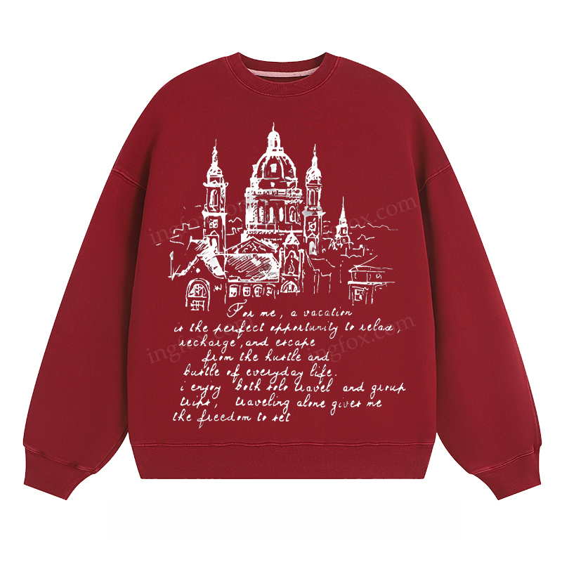 European Architecture & Travel Quote - Classic Unisex Fit Crewneck Sweatshirt