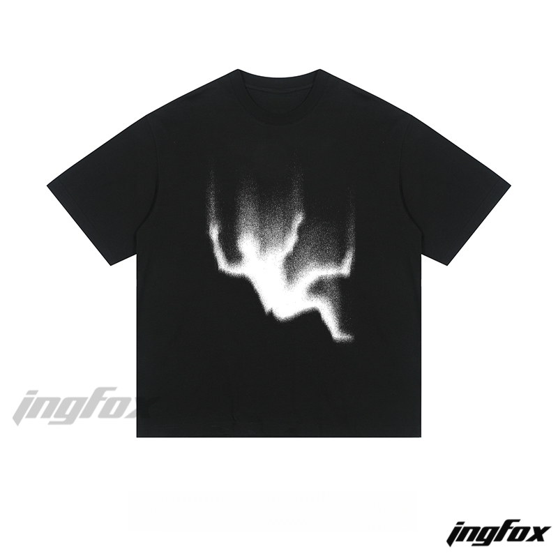 Glitch Figure Silhouette - Loose Fit Short Sleeve T-Shirt