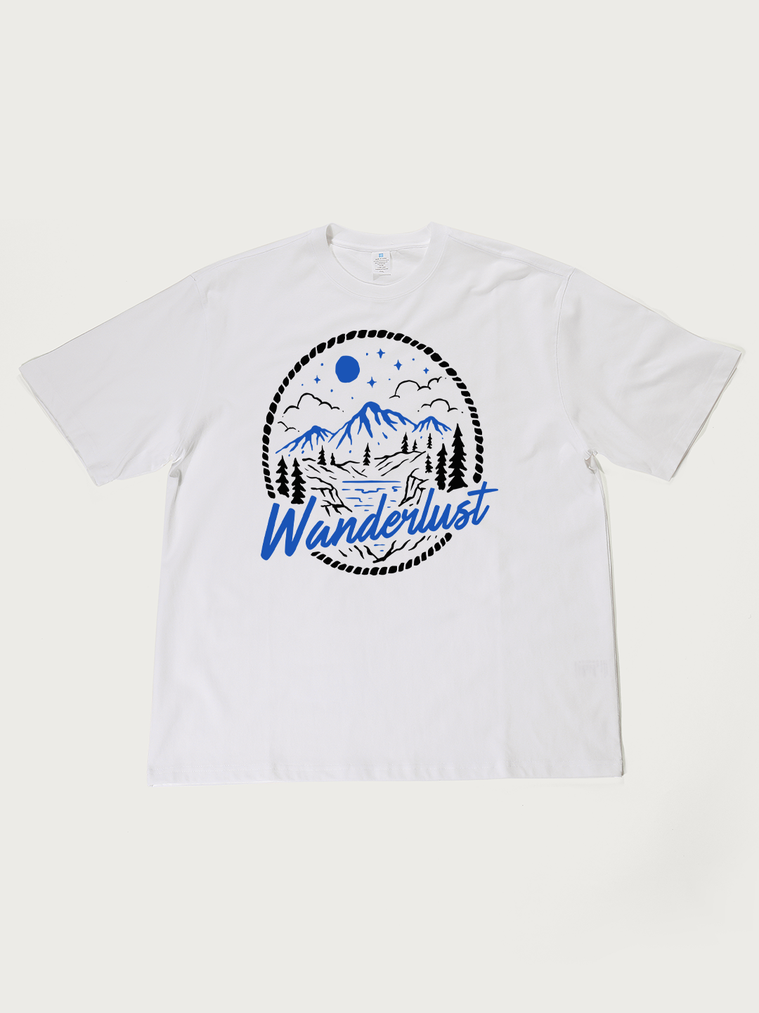 Wanderlust Mountain Night - Unisex Retro Cotton Short Sleeve T-Shirt