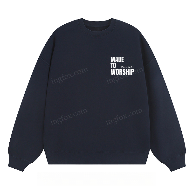 "MADE TO WORSHIP" - Classic Unisex Fit Crewneck Sweatshirt