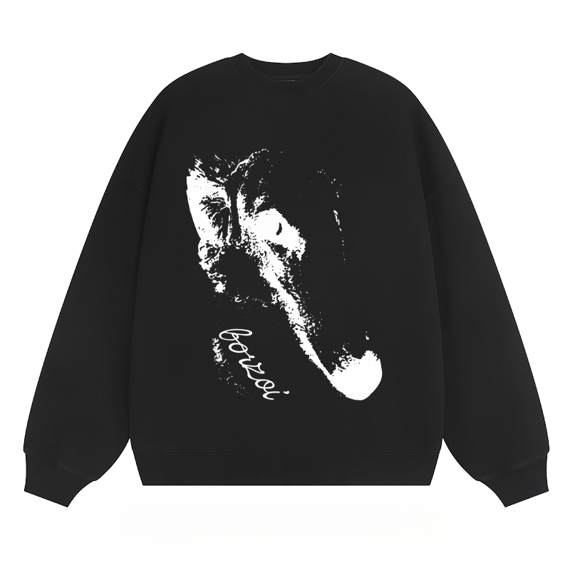 Borzoi Dog Portrait - Classic Unisex Fit Crewneck Sweatshirt
