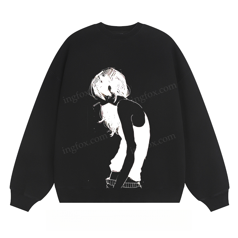Artistic Girl Sketch - Classic Unisex Fit Crewneck Sweatshirt