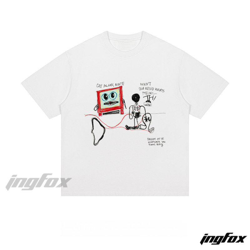 Whimsical Hand - Drawn Scene - Loose Fit Short Sleeve T-Shirt