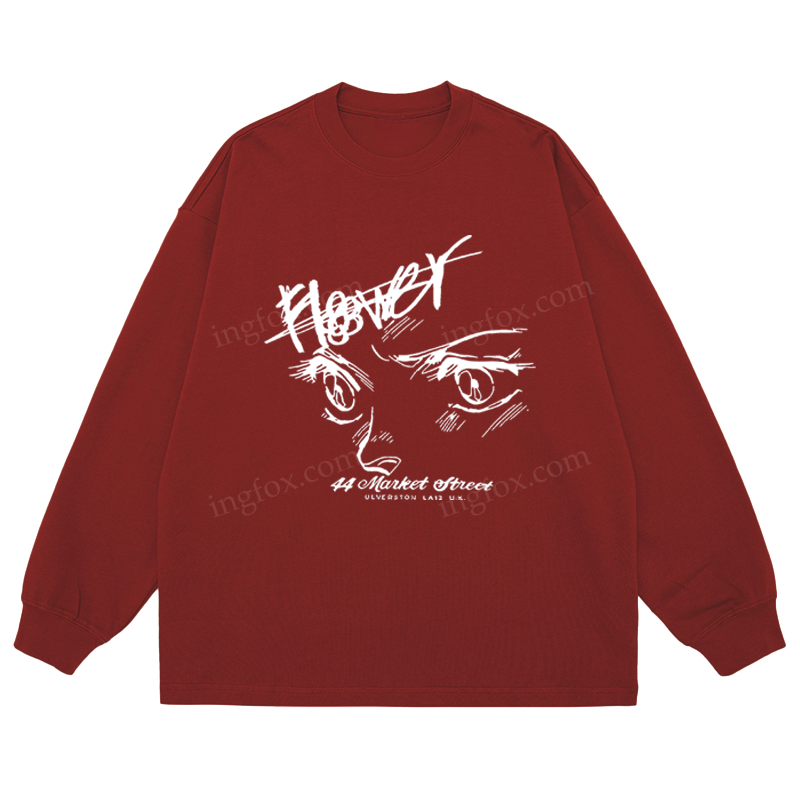 Anime Eyes "Flower" - Classic Unisex Fit Cotton Long Sleeve Tee