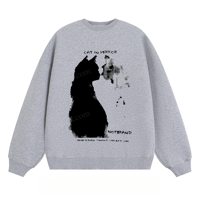 Cat in Mirror - Classic Unisex Fit Crewneck Sweatshirt