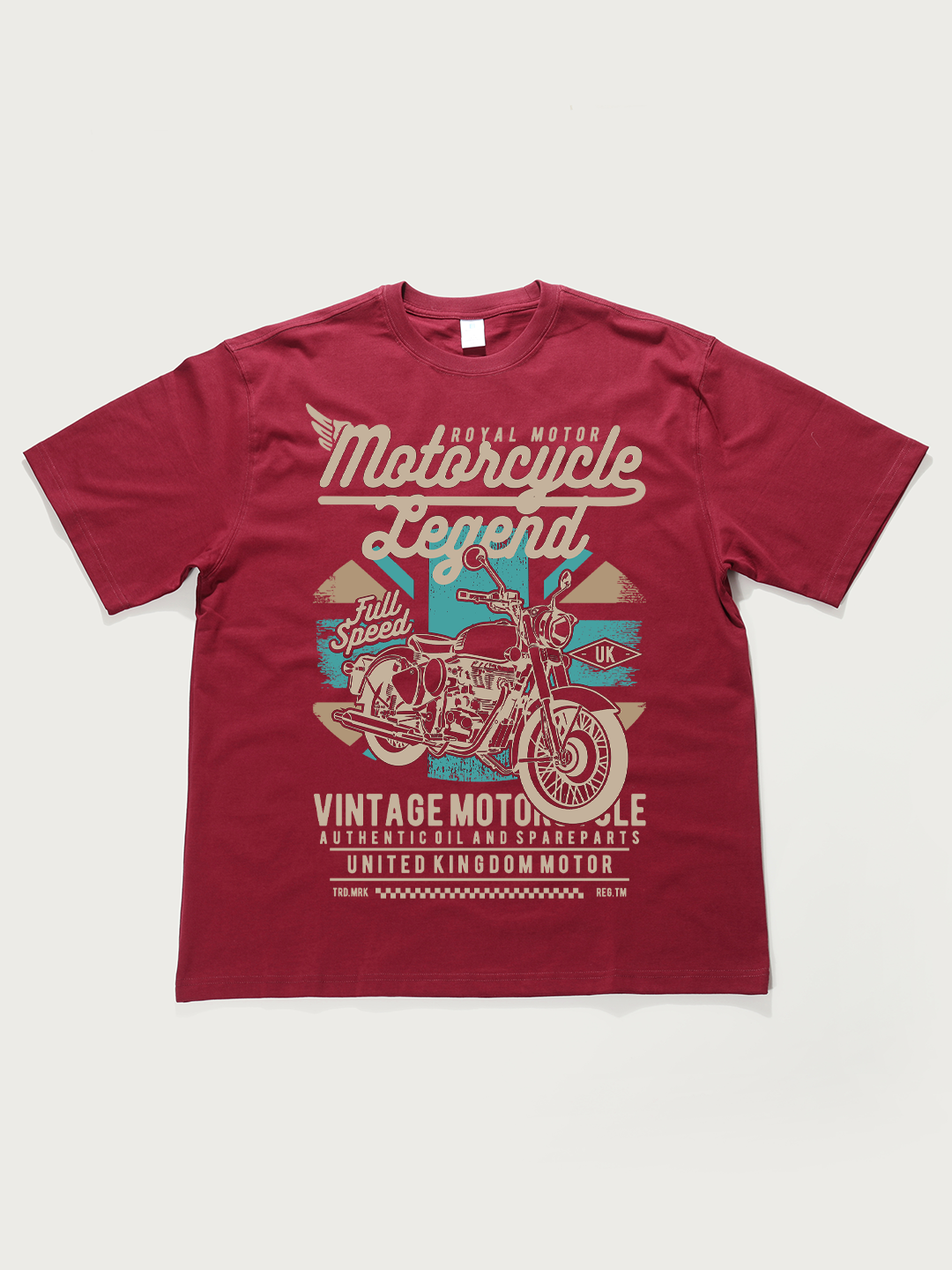 Motorcycle Legend Royal Motor UK - Unisex Retro Cotton Short Sleeve T-Shirt