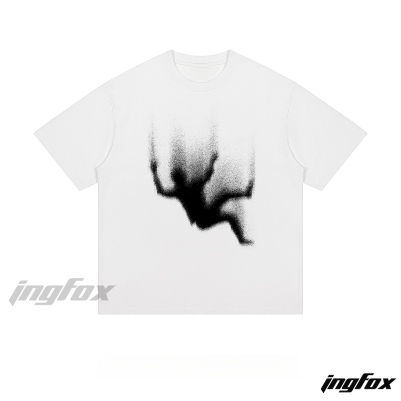 Glitch Figure Silhouette - Loose Fit Short Sleeve T-Shirt