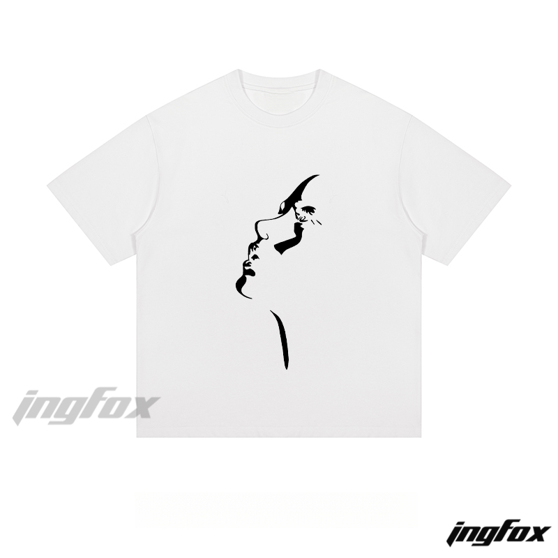 Abstract Profile Silhouette - Loose Fit Short Sleeve T-Shirt