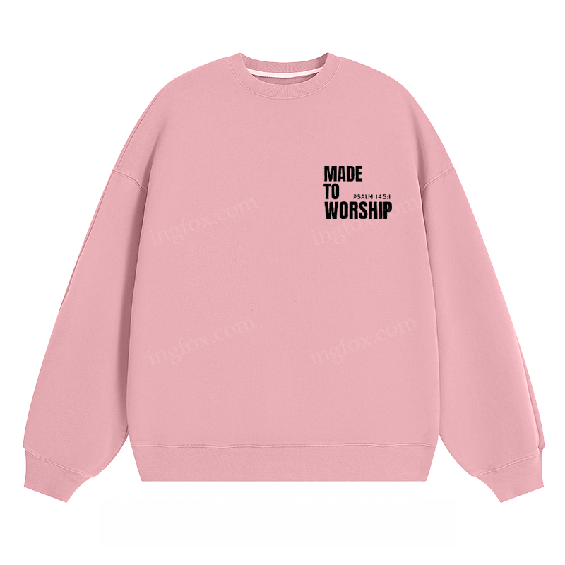 "MADE TO WORSHIP" - Classic Unisex Fit Crewneck Sweatshirt
