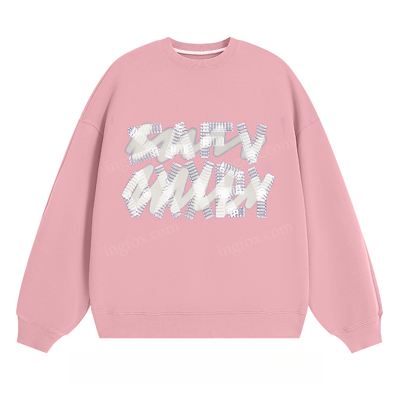 Distorted Text Graphic - Classic Unisex Fit Crewneck Sweatshirt
