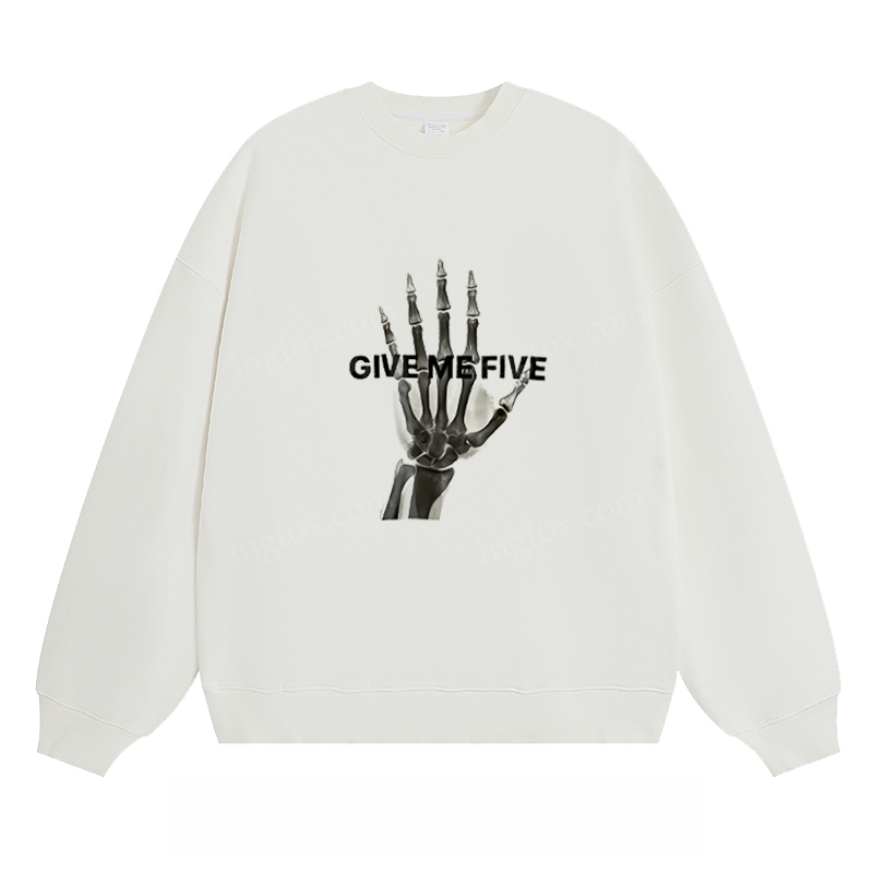 "Give Me Five" Skeleton Hand - Classic Unisex Fit Crewneck Sweatshirt