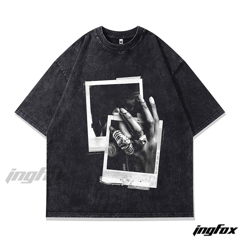 Finger Art - Vintage Washed Oversized T-Shirt