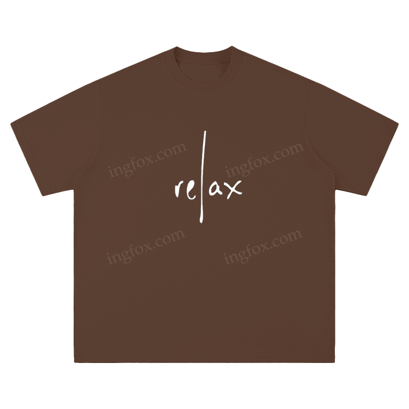 "Relax" Minimalist Print - Unisex Fit Short Sleeve T - Shirt