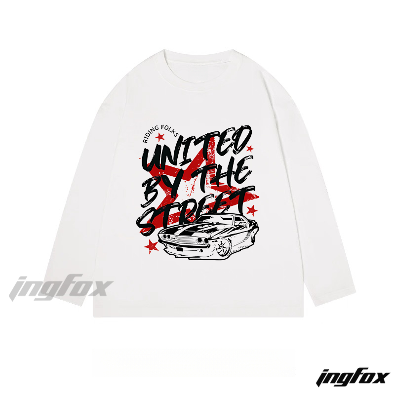 "United By The Street" Car - Themed Classic Cotton Long Sleeve Tee