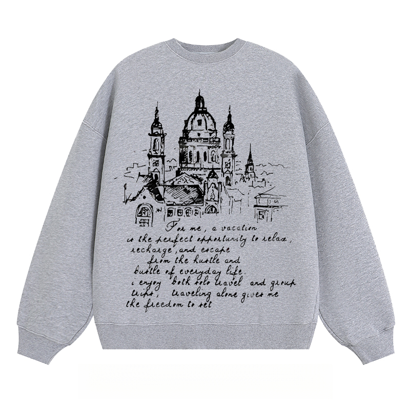 European Architecture & Travel Quote - Classic Unisex Fit Crewneck Sweatshirt