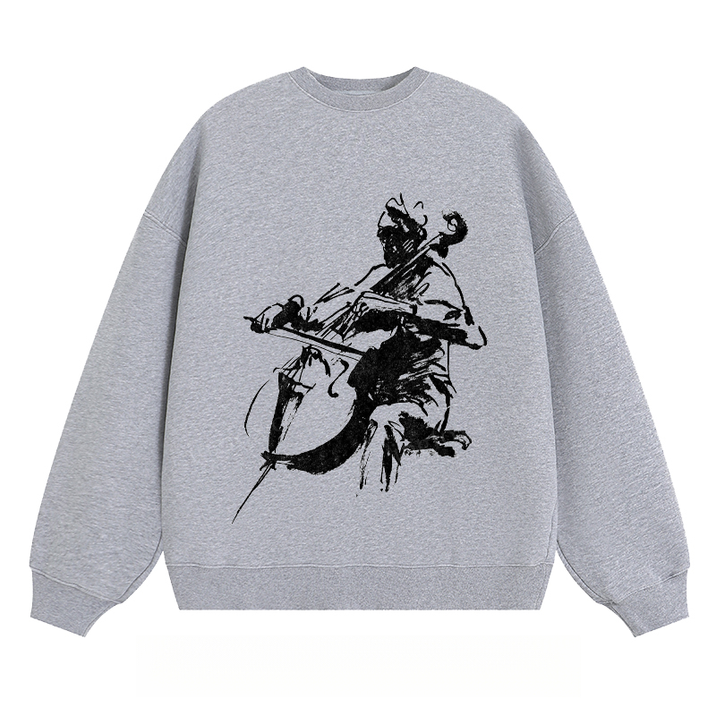 Cello Player Sketch - Classic Unisex Fit Crewneck Sweatshirt