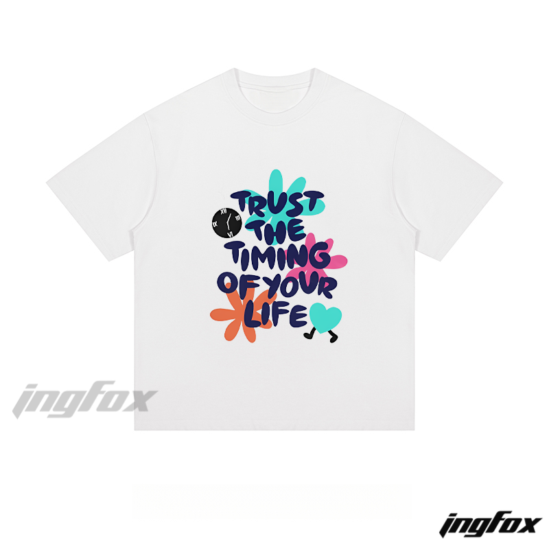 Positive Vibes "TRUST THE TIMING OF YOUR LIFE" - Loose Fit Short Sleeve T-Shirt