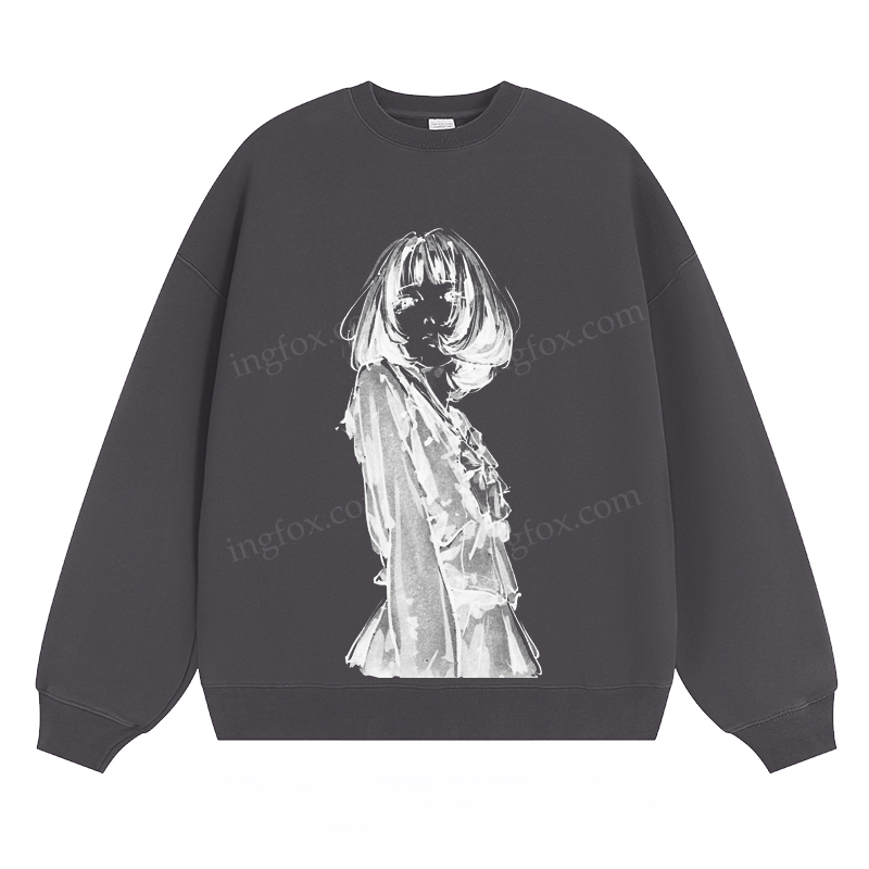 Ink Girl Graphic - Classic Unisex Fit Crewneck Sweatshirt