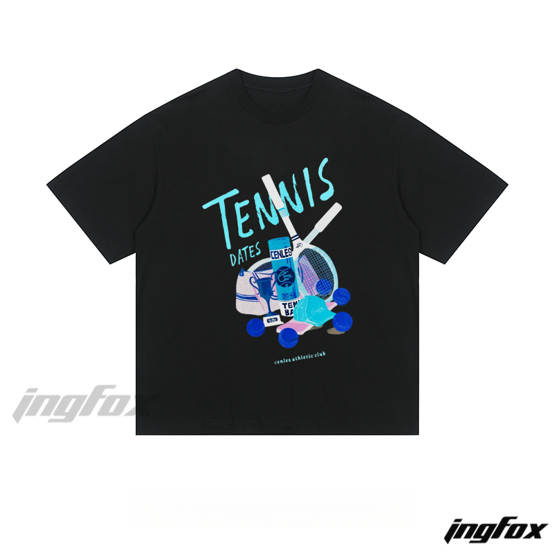 Tennis Retro Sport - Loose Fit Short Sleeve T - Shirt