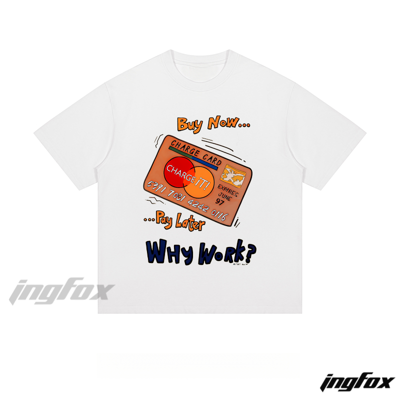 Humorous Credit Card - Loose Fit Short Sleeve T - Shirt