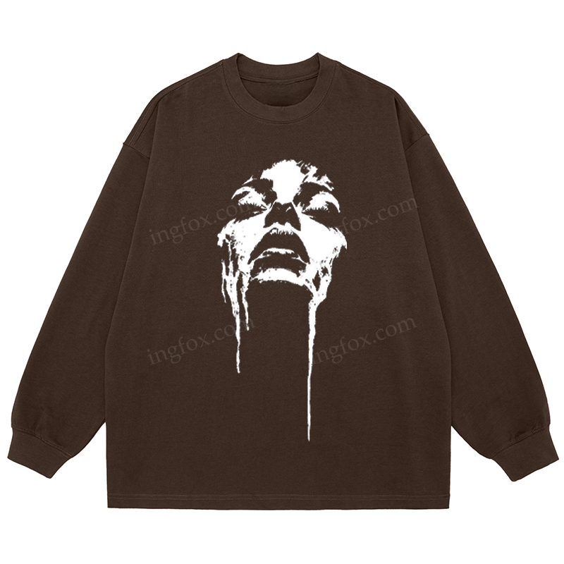 Gothic Face - Classic Unisex Fit Cotton Long Sleeve Tee