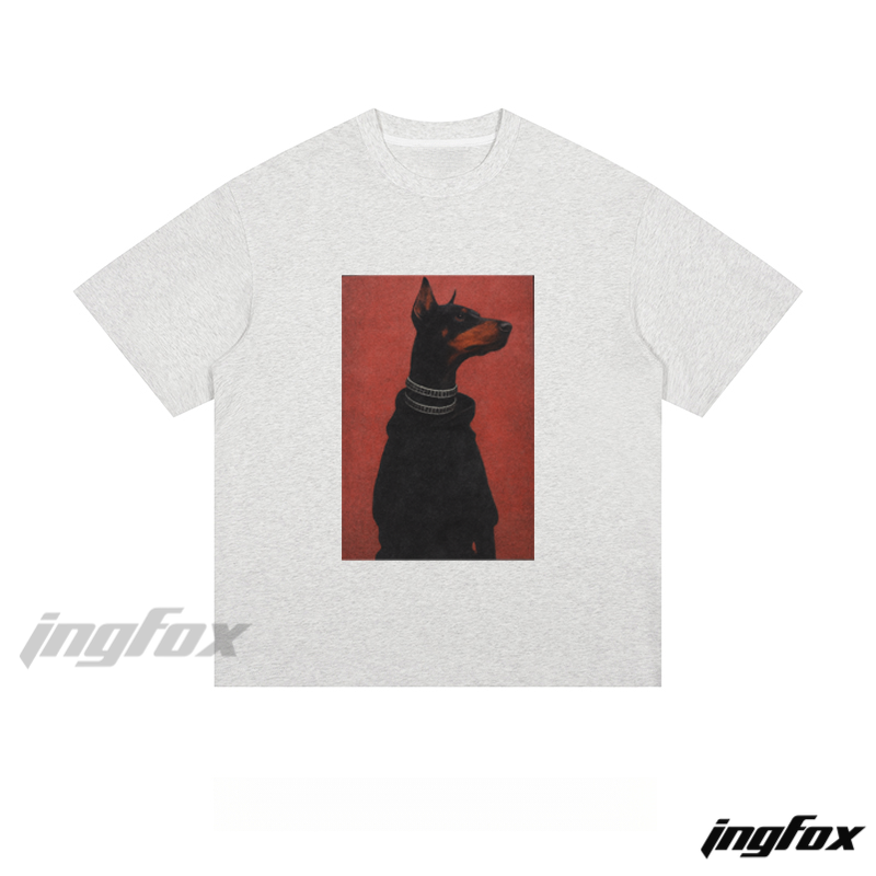 Stylish Doberman Illustration - Loose Fit Short Sleeve T-Shirt